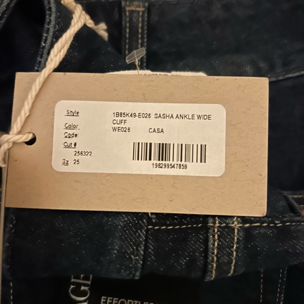 Women's Sasha Dark Blue High Rise Ankle Wide-Leg Jeans - Picture 10 of 11